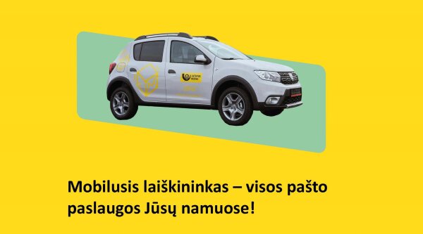 Mobilusis laiškininkas Juodkrantėje – visos pašto paslaugos Jūsų namuose!