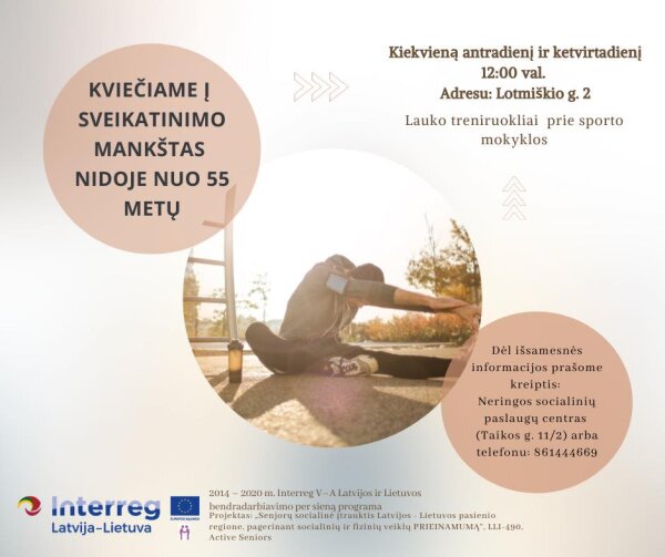 Nidoje visą vasarą vyks sveikatingumo mankštos