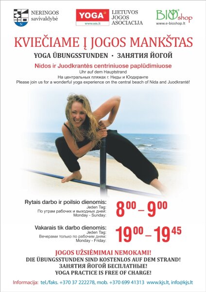 Prasidėjo vasaros sezono jogos užsiėmimai Nidoje ir Juodkrantėje