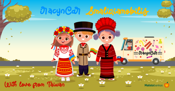 Neringoje apsistojusius Ukrainos vaikus pasiekė „Smaližiamobilio" vaišės