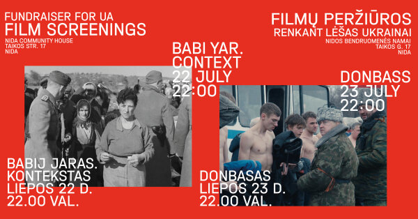 Neringos kultūros įstaigos renka lėšas karinių nusikaltimų Ukrainoje tyrimui bei kviečia į filmų...