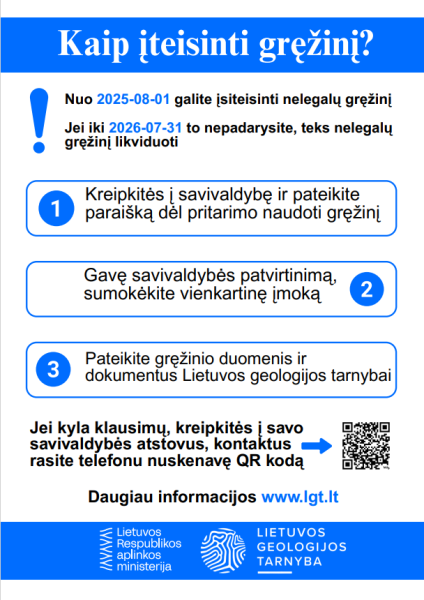 Ką daryti, jei noriu įteisinti gręžinį?